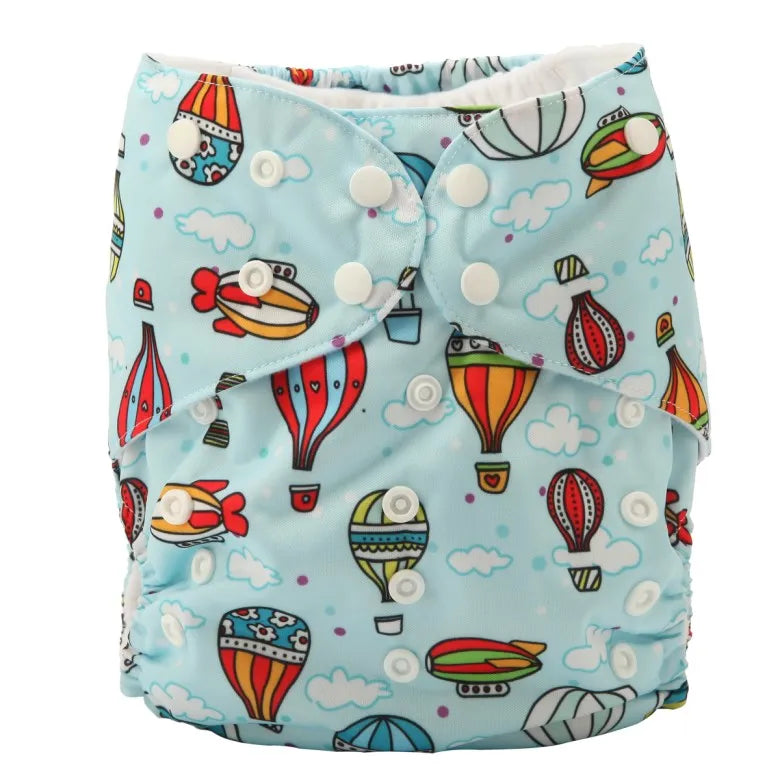 All In One Charcoal Bamboo Baby Cloth Diaper Nappy With Sewn Insert And Double Gussets Model 359815180201100