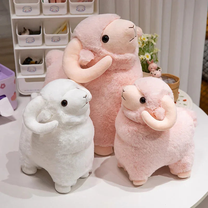 Hot 1pc 25/35/45CM Little Sheep Plush Toys Cute White Goat Stuffed Soft Doll Pillow For Birthday Christmas Gifts