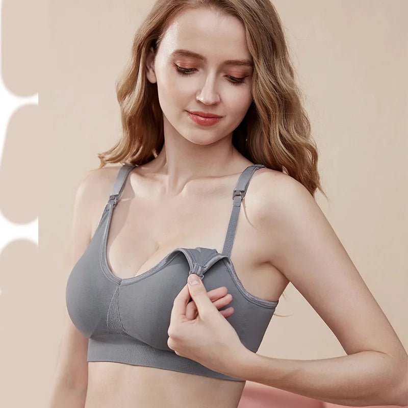 1pc Maternity Nursing Bras Solid Premama Breastfeeding Pregnant Women Pregnancy Underwear Breast Feeding Bra Clothing Lactancias