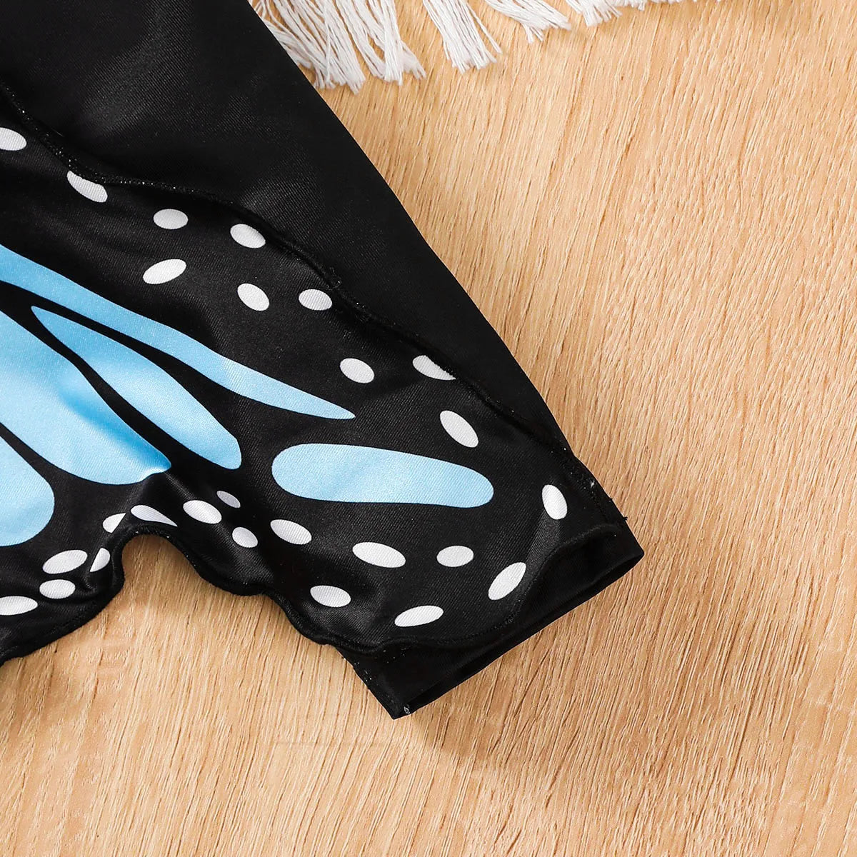 4-7 Year old Girls' Long sleeved Shirt Blue Butterfly Print Role-playing shirt, Children's girls' Autumn Performance Costume