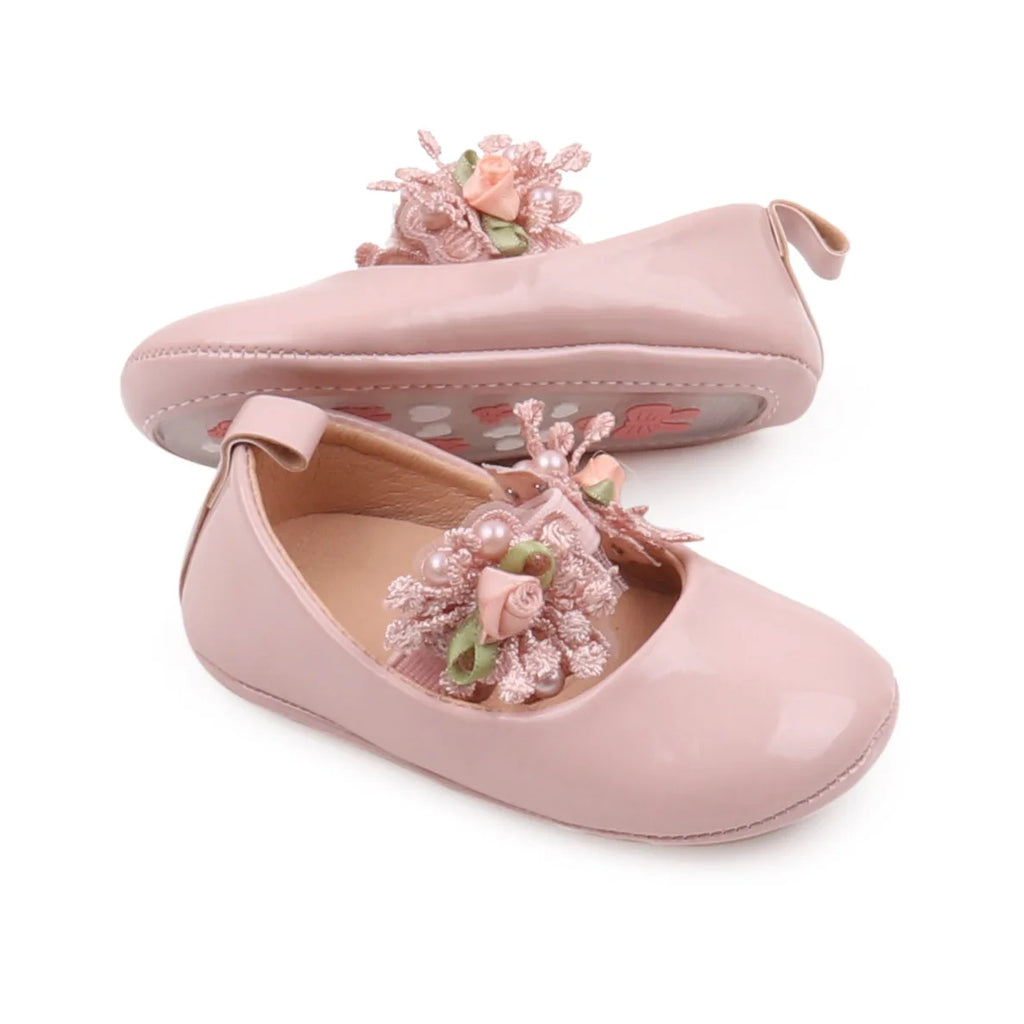2025 Spring and Summer Baby Girl Shoes High Quality PU and TPR Anti-slip Sole Beautiful Flower Mary Jane Style Fashion Sandal
