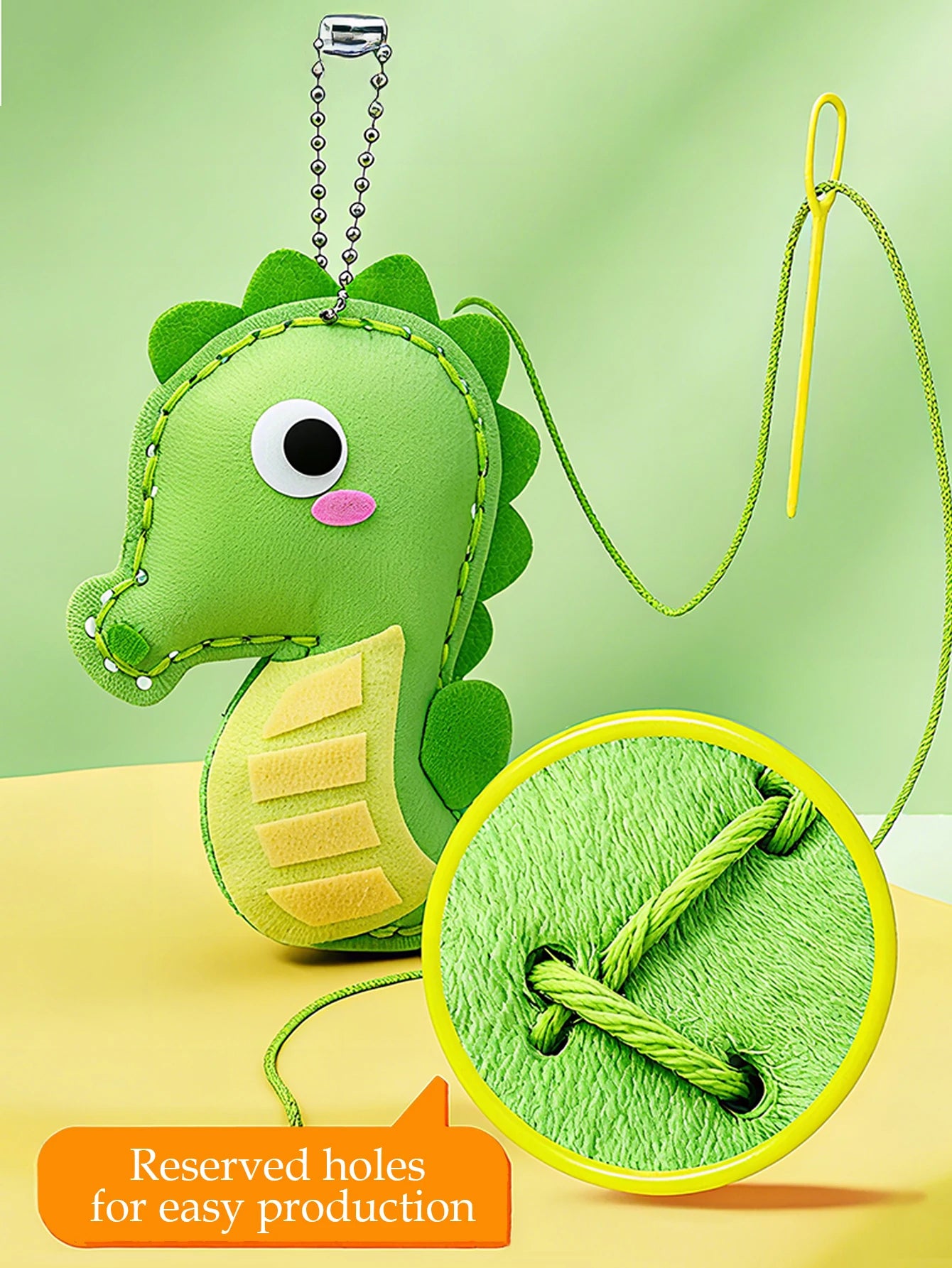 DIY Sewing Toys for Kids, Make Milk Tea Ocean Animal Plushie Craft Set Handmade Fabric with Holes and Threads Gifts