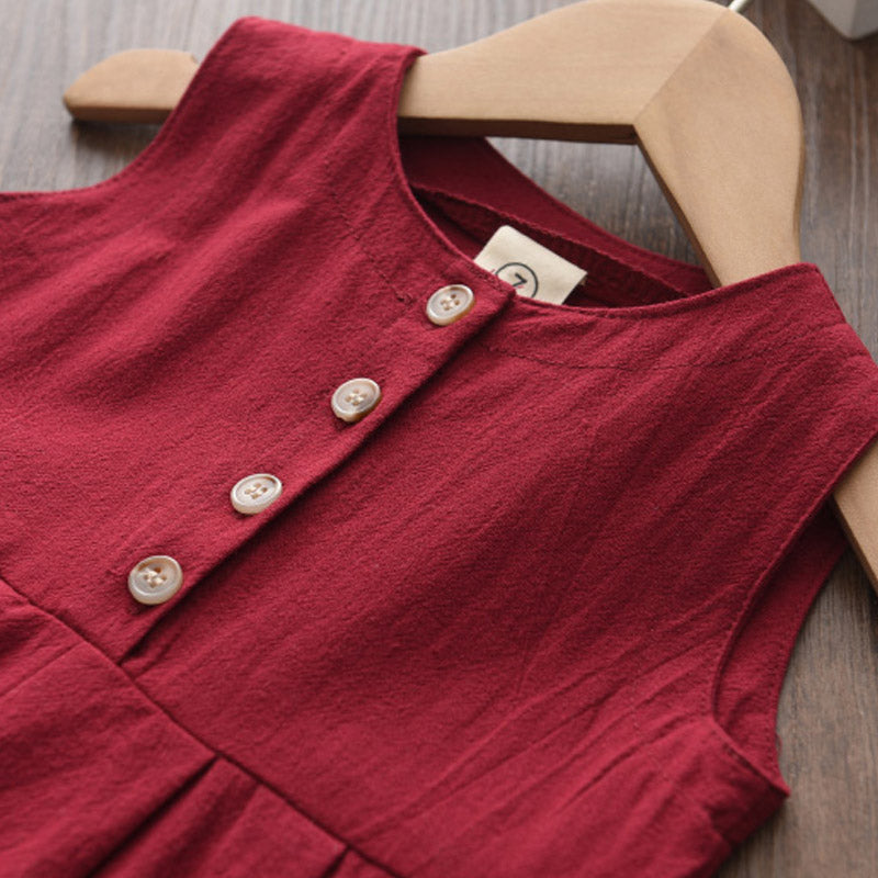 Bear Leader Kids Girls Jumpsuits 2023 New Fashion Girl Baby Casual Bodysuits Children Solid Costumes Sleeveless Clothing 3-7Y