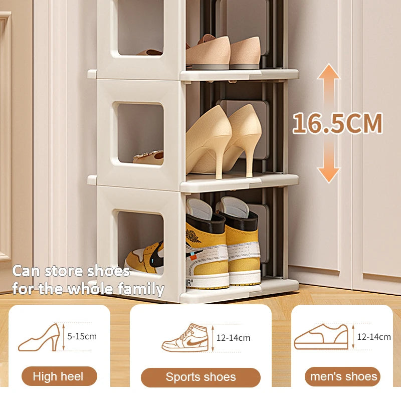 3 5 7 Tier Shoe Organizers Indoor Shoe Rack Organizer Folding Shoe Hanger Foldable Sneaker Shelf Home Door Shoes Storage Shelves