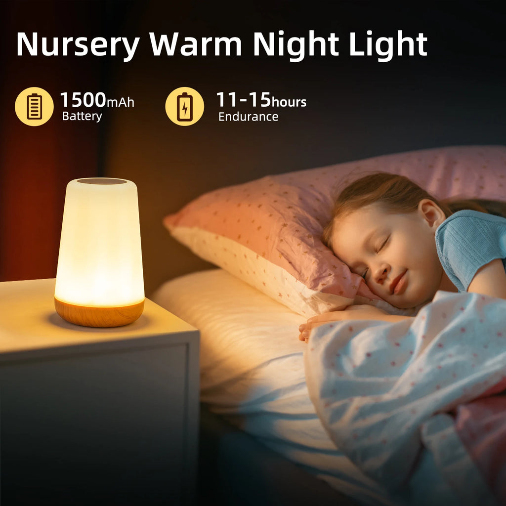 Sleeping Night Light Bedside LED Desktop Decoration Night Light Remote Control Touch 13 Colors Atmosphere Light Lamp with Hook