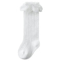 Baby Lace Princess Knee High Socks Kids Girls Boys Long Sock Cotton Mesh Breathable Children Hollow Out Socken for 0-3 Years Old
