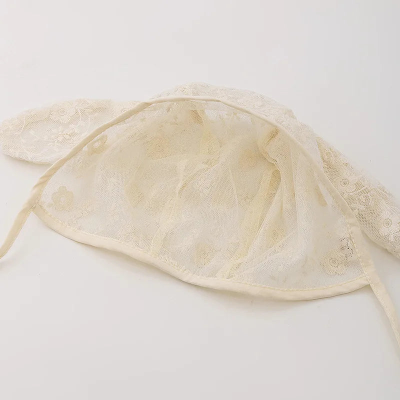 Baby Girl Lace Hat Newborn Photography Props Rabbit Bunny  Cap Baby Photo Studio Beanie Cap