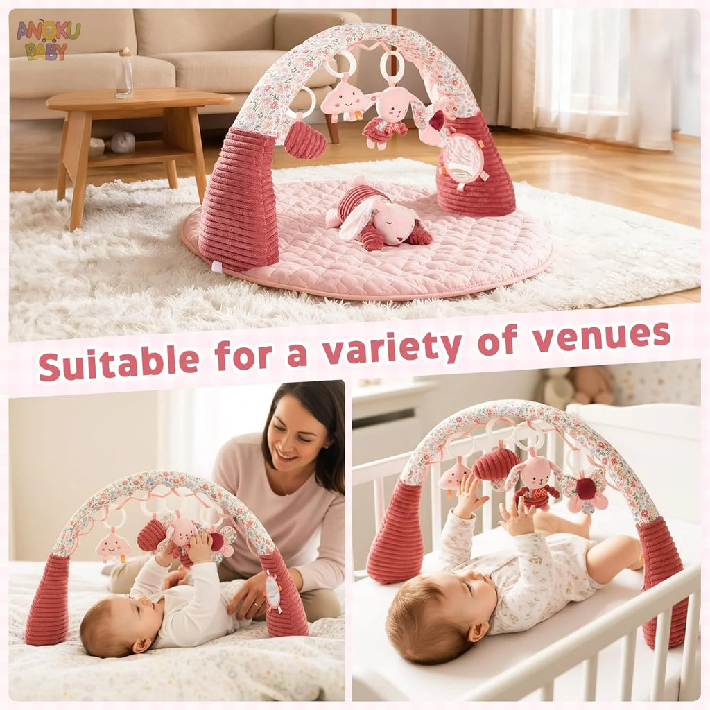 3 in 1 Baby Activity Gym Thickened Educational Fitness Frame for Children Foldable Infant Tummy Time Play Mat Stable Baby Toys