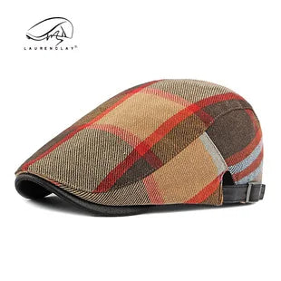 New Duckbill Hat for Men Spring Summer British Retro Fashion Plaid Casual Painter Hat Women's Beret