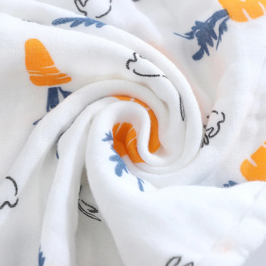 1/5pcs Pure Cotton Children's Face Towel 6-layer Gauze Muslin High-density Water Washed Cotton Soft Baby Towels Random Color