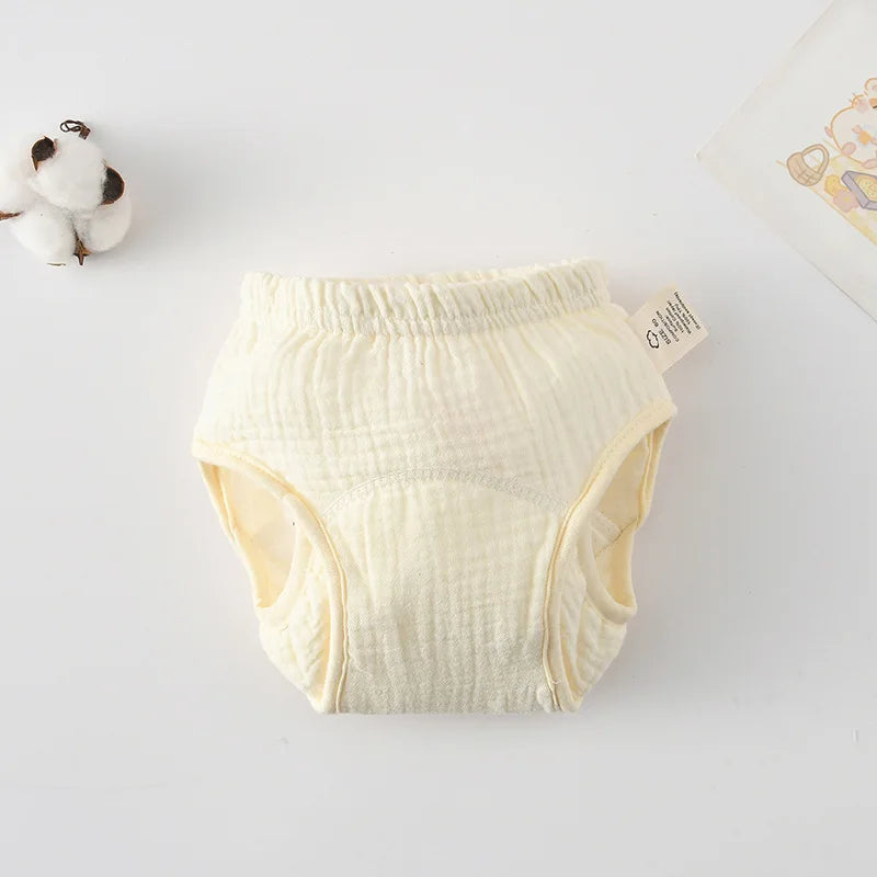 Breathable Baby Training Pants Waterproof Diapers Cotton Gauze Washable Nappies 8 Layer TPU