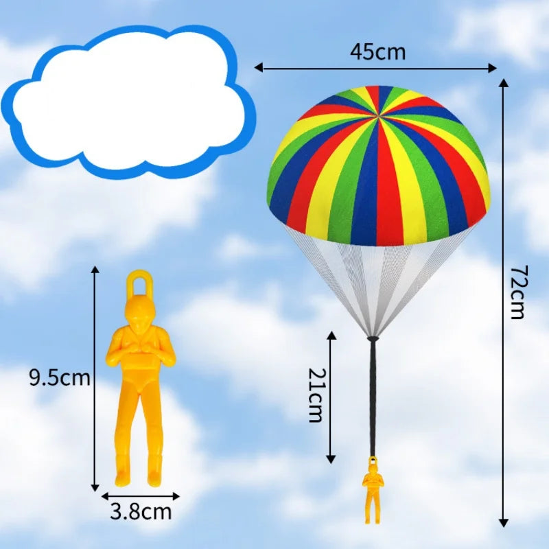 6pcs/lot Parachute Toy Outdoor Flying Parachute Hand Throw Army Man Flying Toys for Kids Outdoor Halloween Easter Christmas Toys