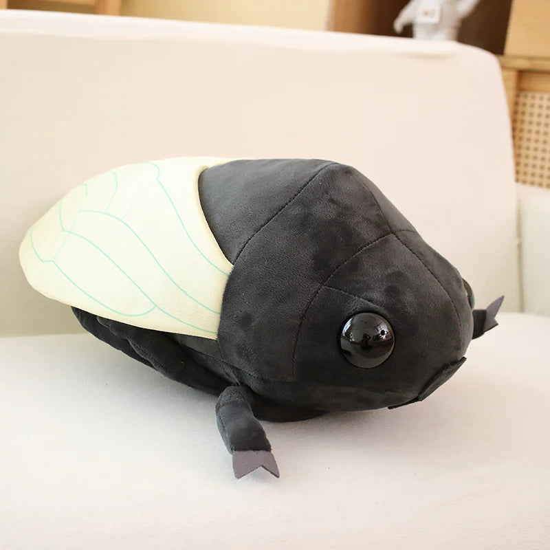 48cm Creative Simulated Insect Doll Plush Toy Stuffed Animal Soft Cicada Pillow Gifts for Boys Children Friends Prank Toys Decor