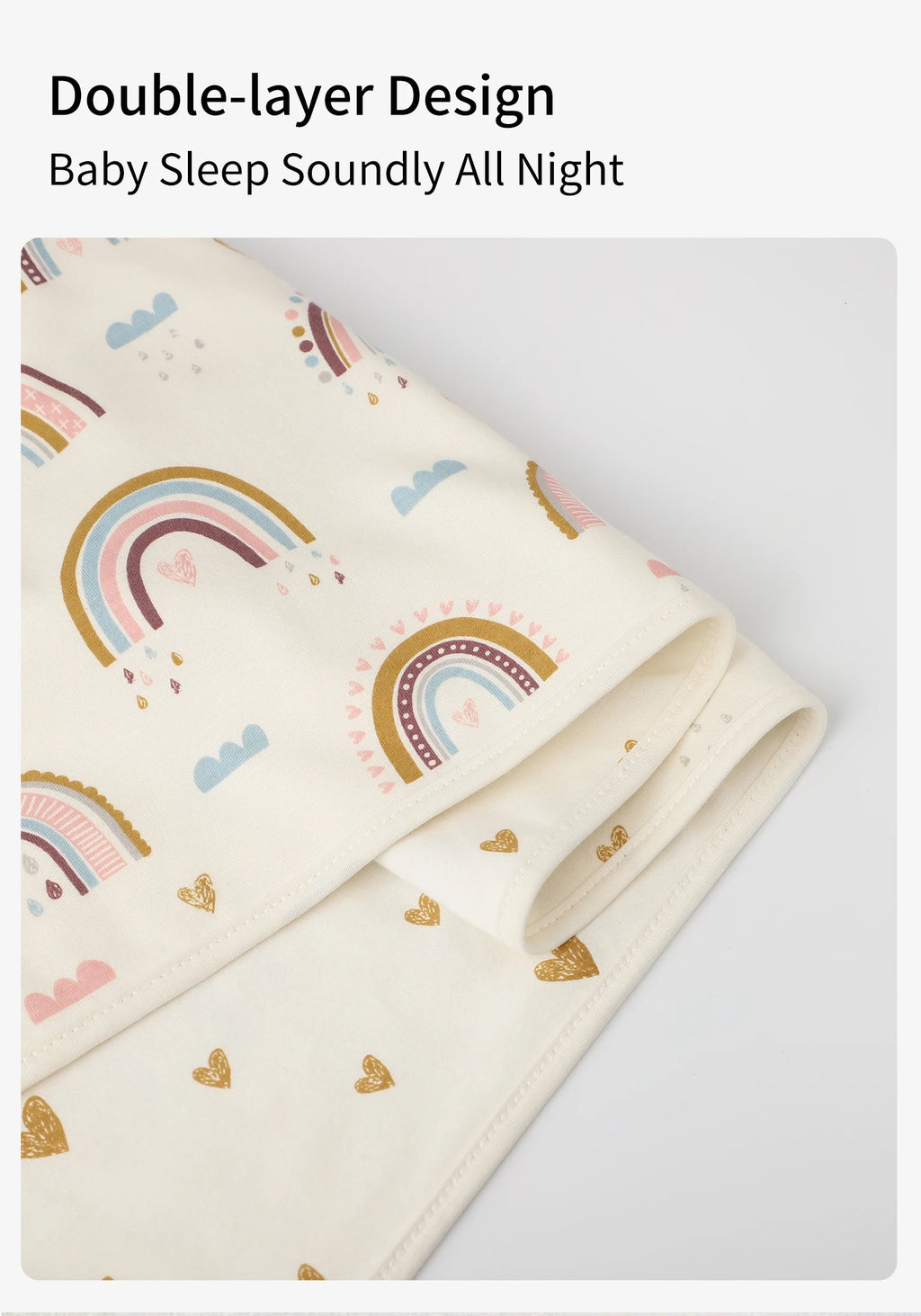 INSULAR Child Cotton Cover 2-layer Infant Swaddling Quilt Kid Nap Blanket Breathable Baby Blanket Skin-friendly Multi-functional