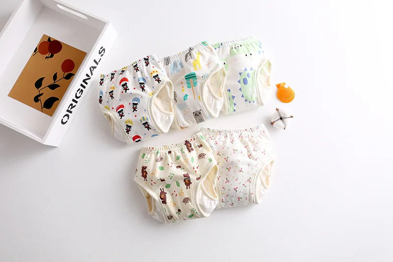 Cotton Baby Training Pant Reusable Gauze Diaper Waterproof Cloth Diaper Baby Study Pants Washable Nappies Diapering