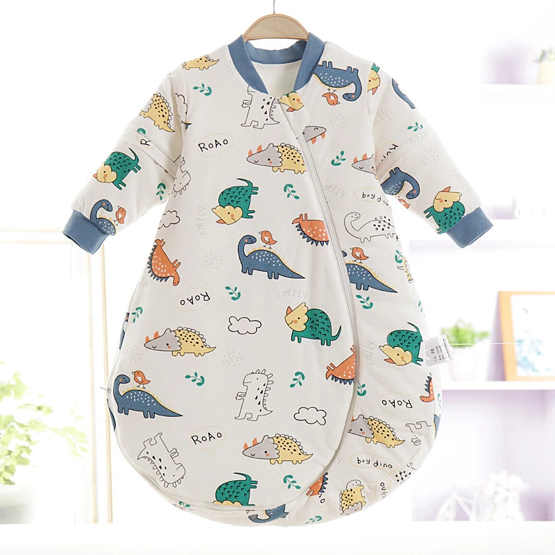 2.5Tog Spring and Autumn Thin Baby Sleeping Bag U-Shaped Cartoon Pure Cotton Kidsren's Sleeping Bag Anti-Kick Quilt 0-3Y Baby Sleeping Bag