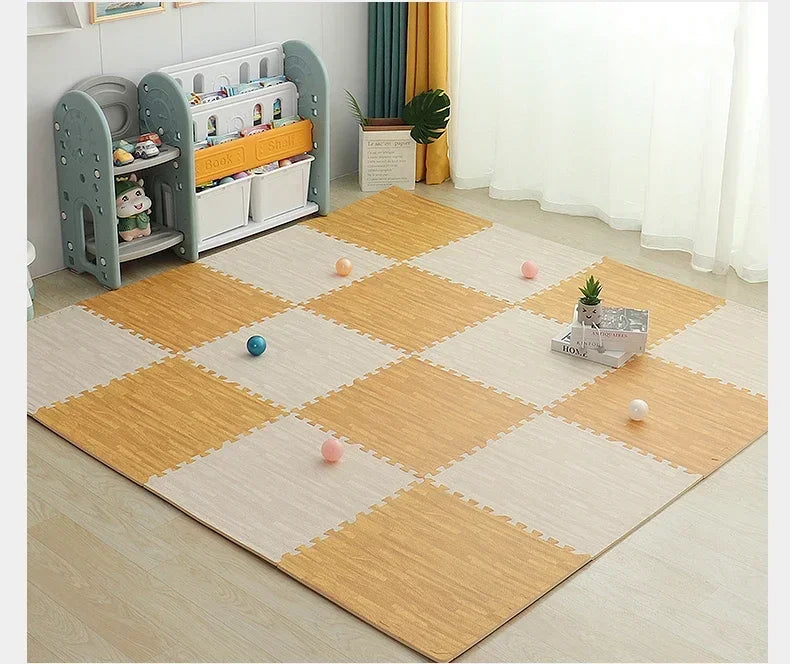 8/16Pcs Baby Puzzle Floor Mats Waterproof Non-Slip Foam Tiles Soft Play Mat for Infant Toddler Room Nursery Crawling Area Decor