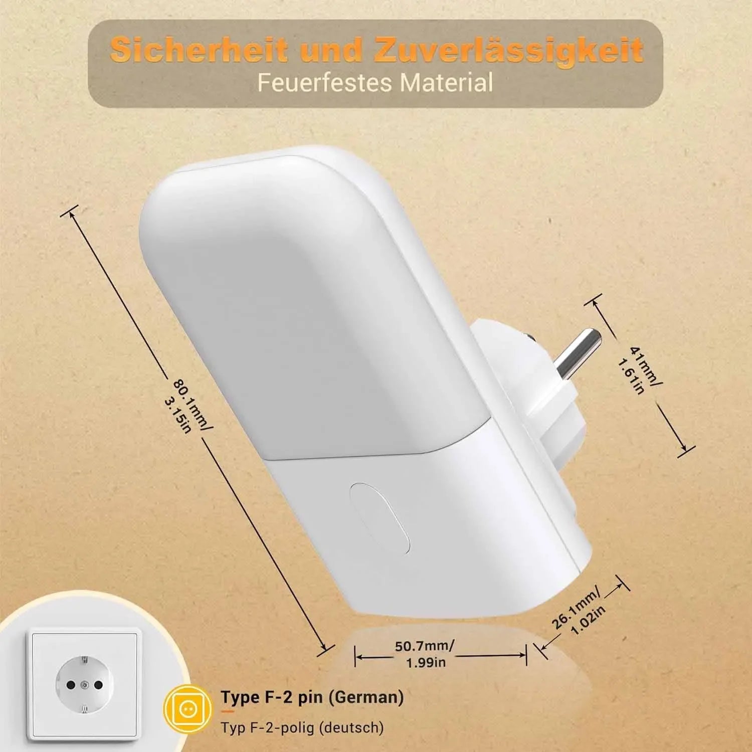 Dimmable, with On Off Switch Led Night Light Plug in Night Lights Plug into Wall, Automatic Dusk to Dawn, 0.5W, 2700K Soft Warm