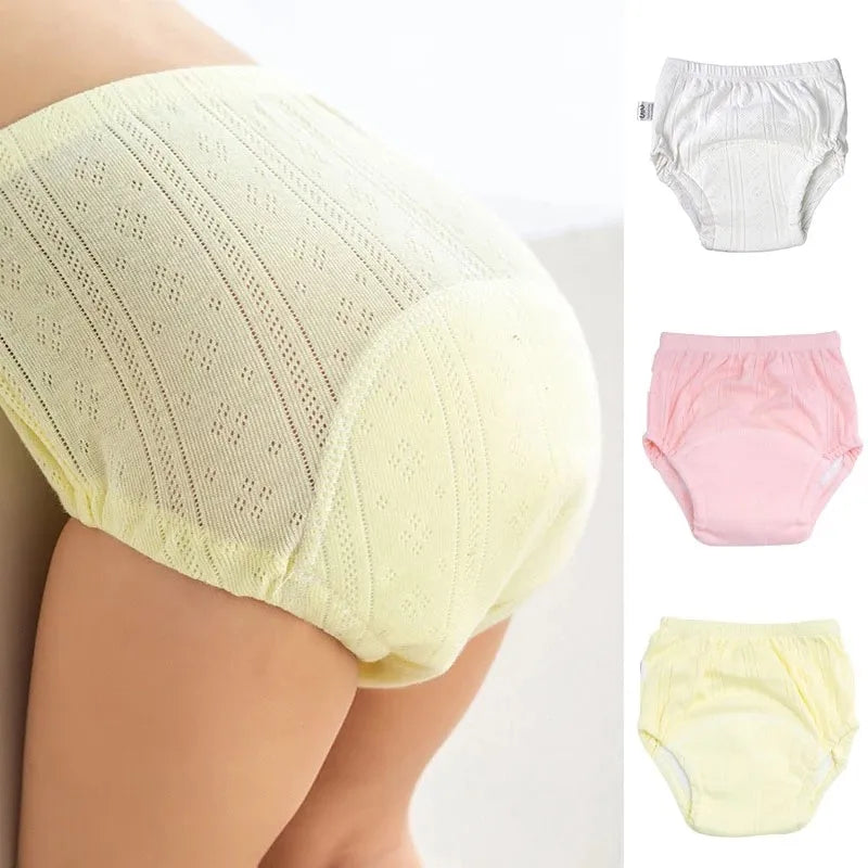 Newborn Training Pants Cotton Thin Summer Baby Shorts Washable Boy Girls Cloth Diapers Reusable Nappies Infant Panties