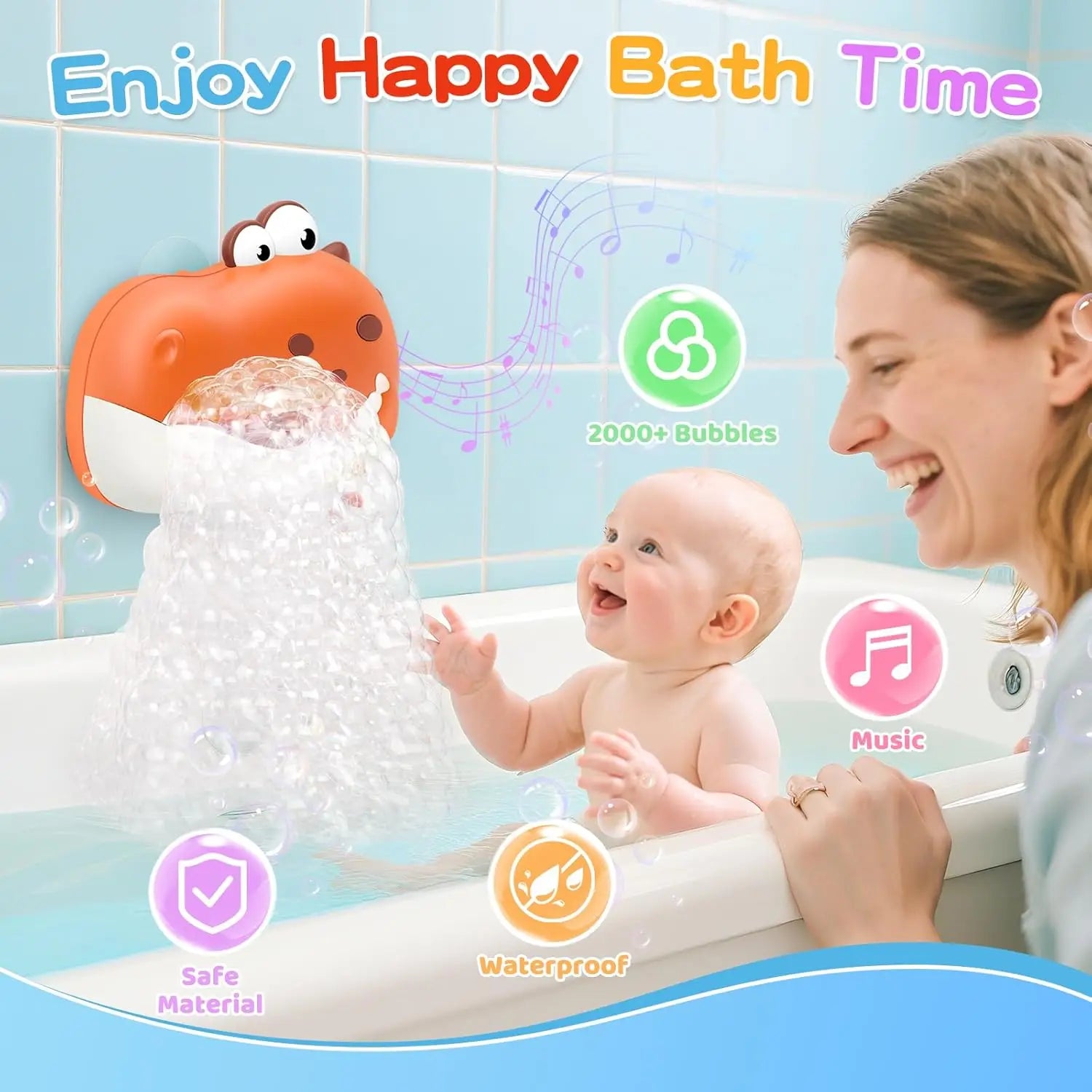 Baby Bath Bubble Machine Dinosaur Kids Bath Toy Bathtub Soap Automatic Bubble Maker Baby Bathroom Toy Children Boy Girl Gifts