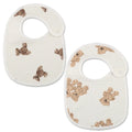 2pcs/set Waterproof Baby Bibs Cotton Infant Feeding Bib Newborn Burp Cloths Bandana for Kids Boys Girls Soft Saliva Towel