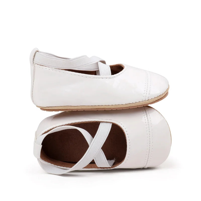 2025 Spring And Autumn Baby Girls First Walking Outdoor Toddler Shoes With High Quality PU Leather For 0-18M Baby Princess Shoes