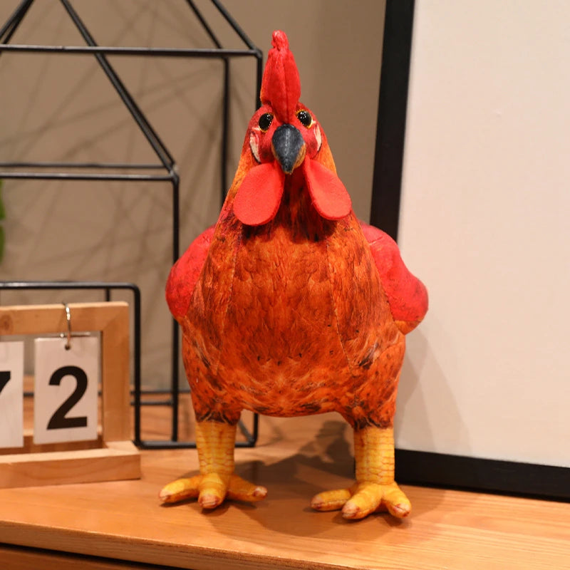 Hot High Quality 30/48cm Simulation Rooster Plush Toys Life Like Chicken Pillow Stuffed Soft Animal Dolls For Room Decor Gift