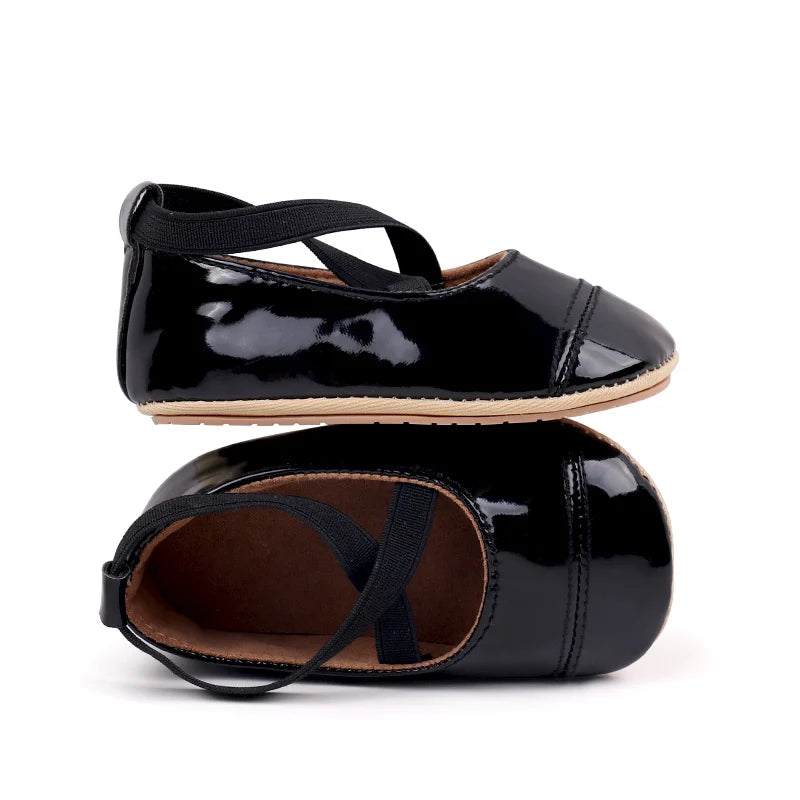 2025 Spring And Autumn Baby Girls First Walking Outdoor Toddler Shoes With High Quality PU Leather For 0-18M Baby Princess Shoes
