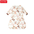 INSULAR Baby Cartoon Split-Leg Sleep Sack with Detachable Sleeves, 100% Cotton Thickened Winter & Autumn Toddler Sleeping Bag