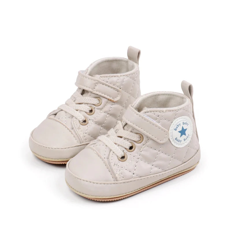2025 Baby Boy Girl Spring and Autumn Fashion Design TPR Sole Anti Slip Walking Shoes High Quality Breathable Prewalker Shoes