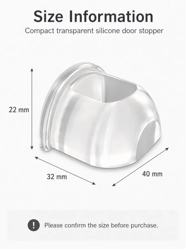 1-8pcs Transparent Silicone Door Stopper Self Adhesive Wall Protector Rubber Bumper Pad For Door Handle Cabinet Corner Furniture
