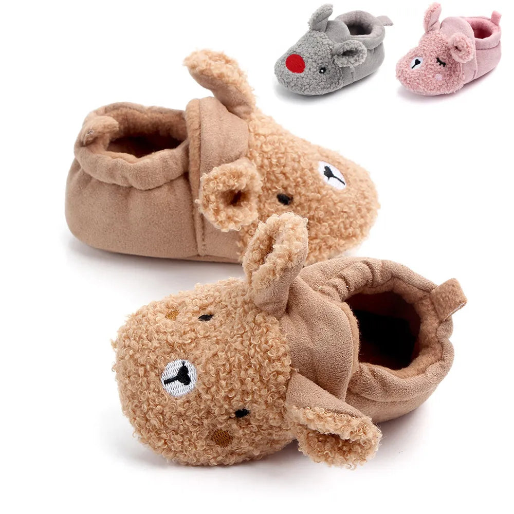 Baby Winter Shoes Cute Animal Ear Soft Cotton Warm and Comfortable for 0-18 Months Boys and Girls 2024 New Fashion  D2028 D2097