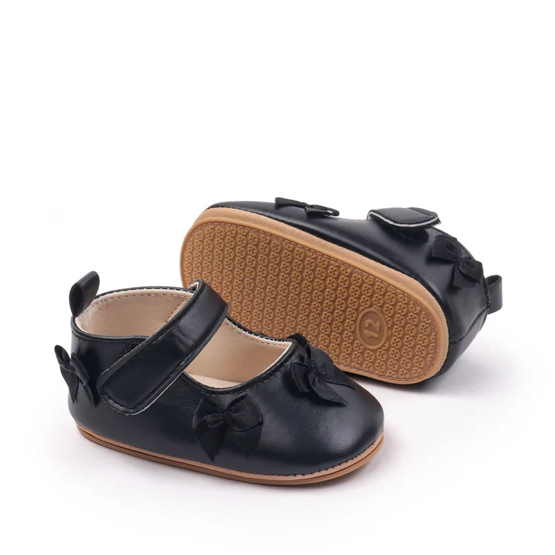 New Spring And Autumn Baby Girls First Walking Indoor Outdoor Toddler Shoes For 0-18M Baby Princess Shoes Soft TPR Sole