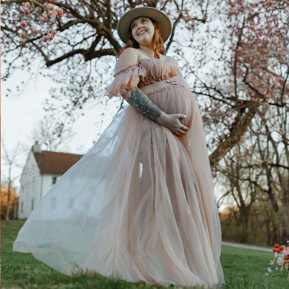 Maternity Gown Two Piece