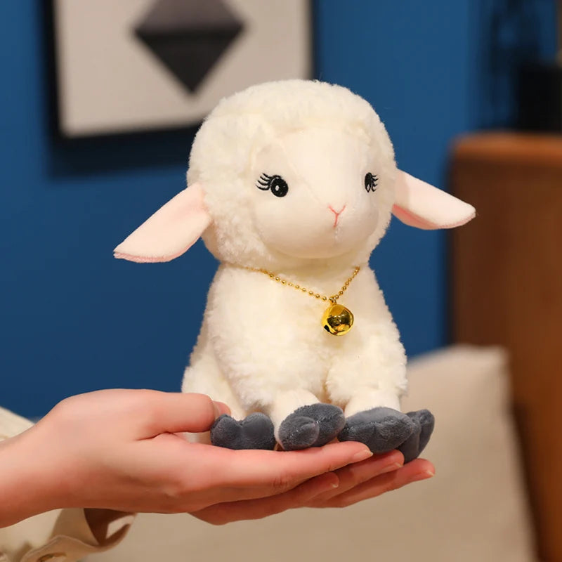 2026 Adorable Bell Sheep Stuffed Plush Toys Accompany Sheep Stuffed Animals Soft Collectible Kids Fans Birthday Xmas Toys Gift