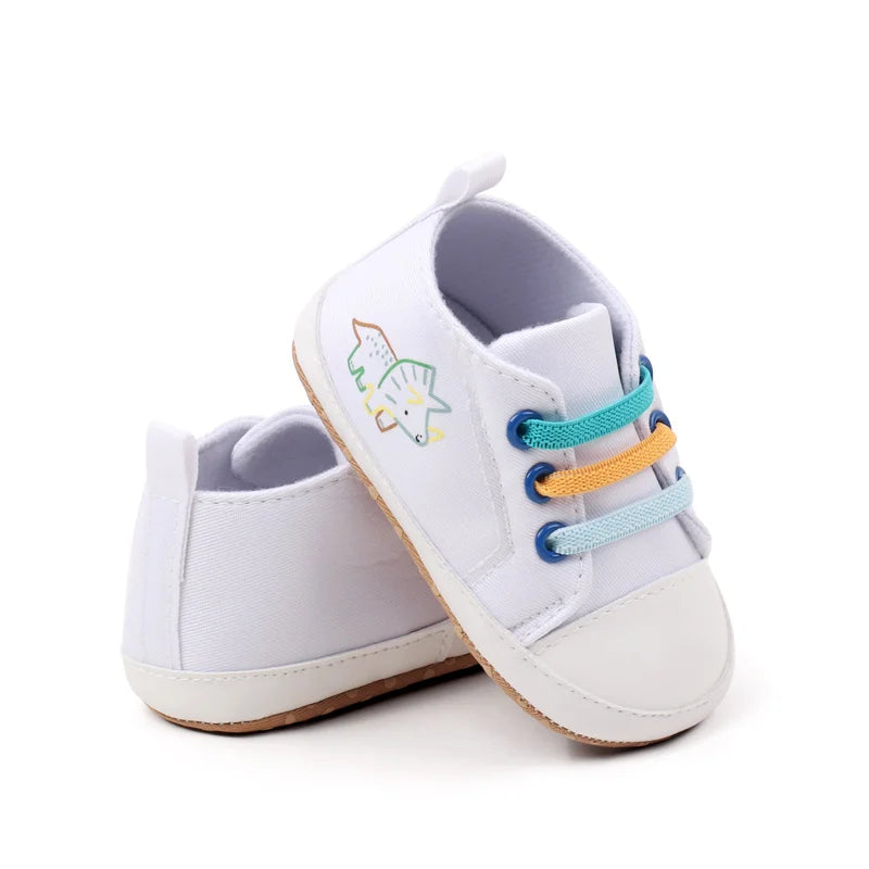 Hoting Selling Spring and Autumn Baby Boys and Girls Canvas TPR Anti Slip Cute Cartoon Printing High Quaity Soft Cotton