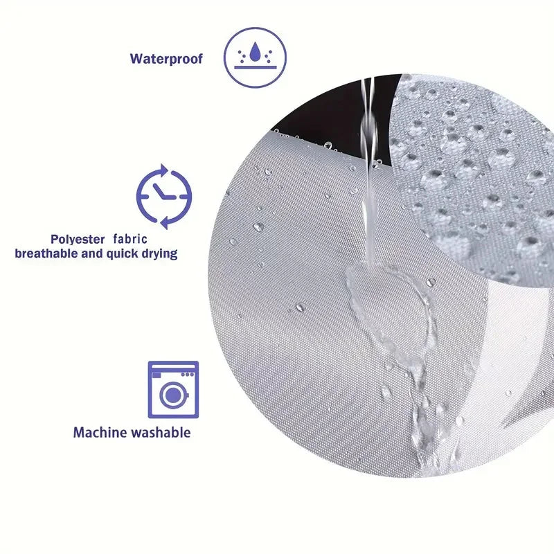 3D Digital Printed Shower Curtain, Thickened Waterproof Bathroom Curtain, Evergreen Tree Pattern Shower Curtain, Abstract Watercolor Tree, Waterproof and Anti-Fog Shower Curtain, No-Drill Set Bathroom Curtain