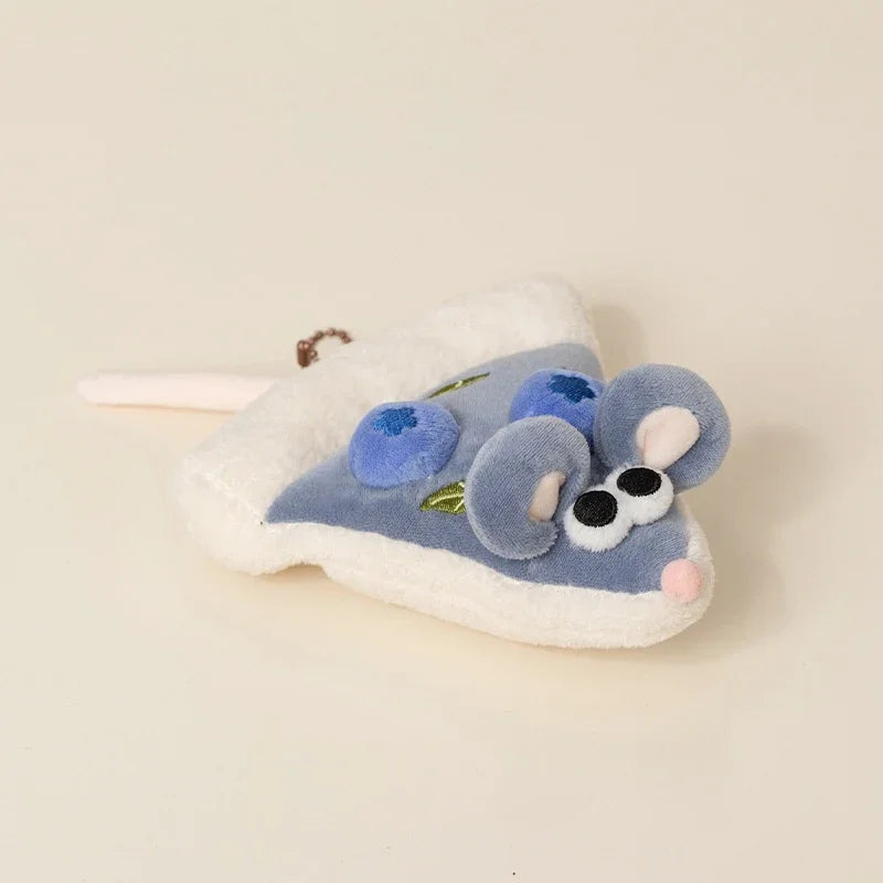 Pizza Mouse Plush Toys Hanging Pendants Creative Pizza Multiple Flavors Adorable Mouse Dolls Gifts For Birthday 14cm Decoration