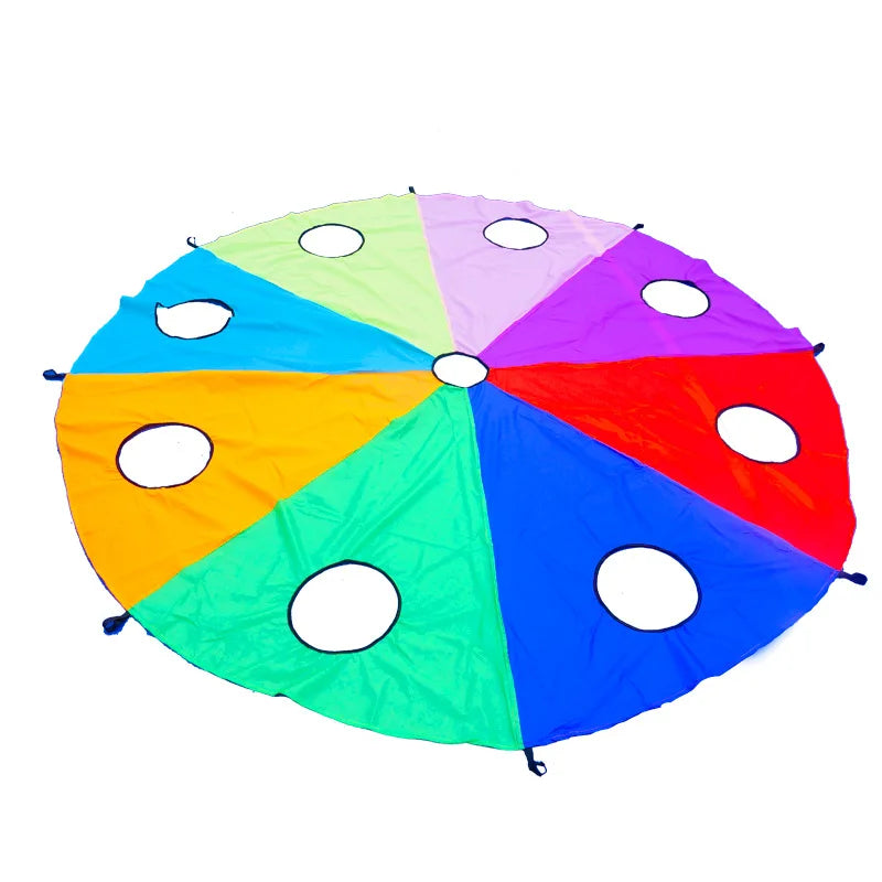 Kids Whack A Mole Game Rainbow Umbrella  Kindergarten Outdoor Fun And Sports Paracaidas Toy Buiten Speelgoed Voor Kinderen
