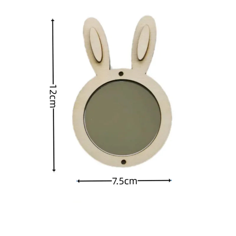 Montessori Busy Board Wooden Educational Toy for Children Gear and Hand Wheel Alarm Clock Mirror