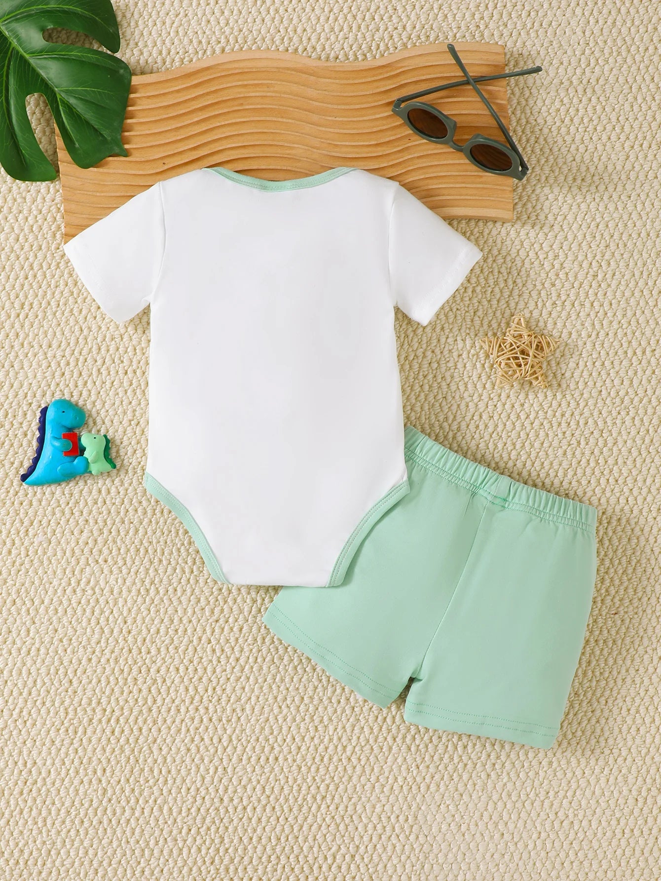 Newborn Baby boy casual Set Cartoon Dinosaur Short sleeved+Shorts Two-piece Set 0-18 Months Cute Boys Summer Clothing