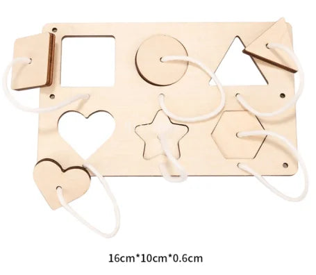 Montessori Wooden Busy Board Educational Toy For Early Learning With Castle Gear Crocodile Zippers Geometric Puzzles