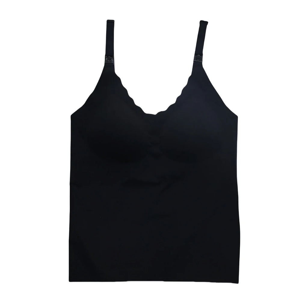 Pregnant Women'S Breathable Seamless Vest With Built-In Chest Cushion, Slim Fit Without Steel Ring As The Base Underwear
