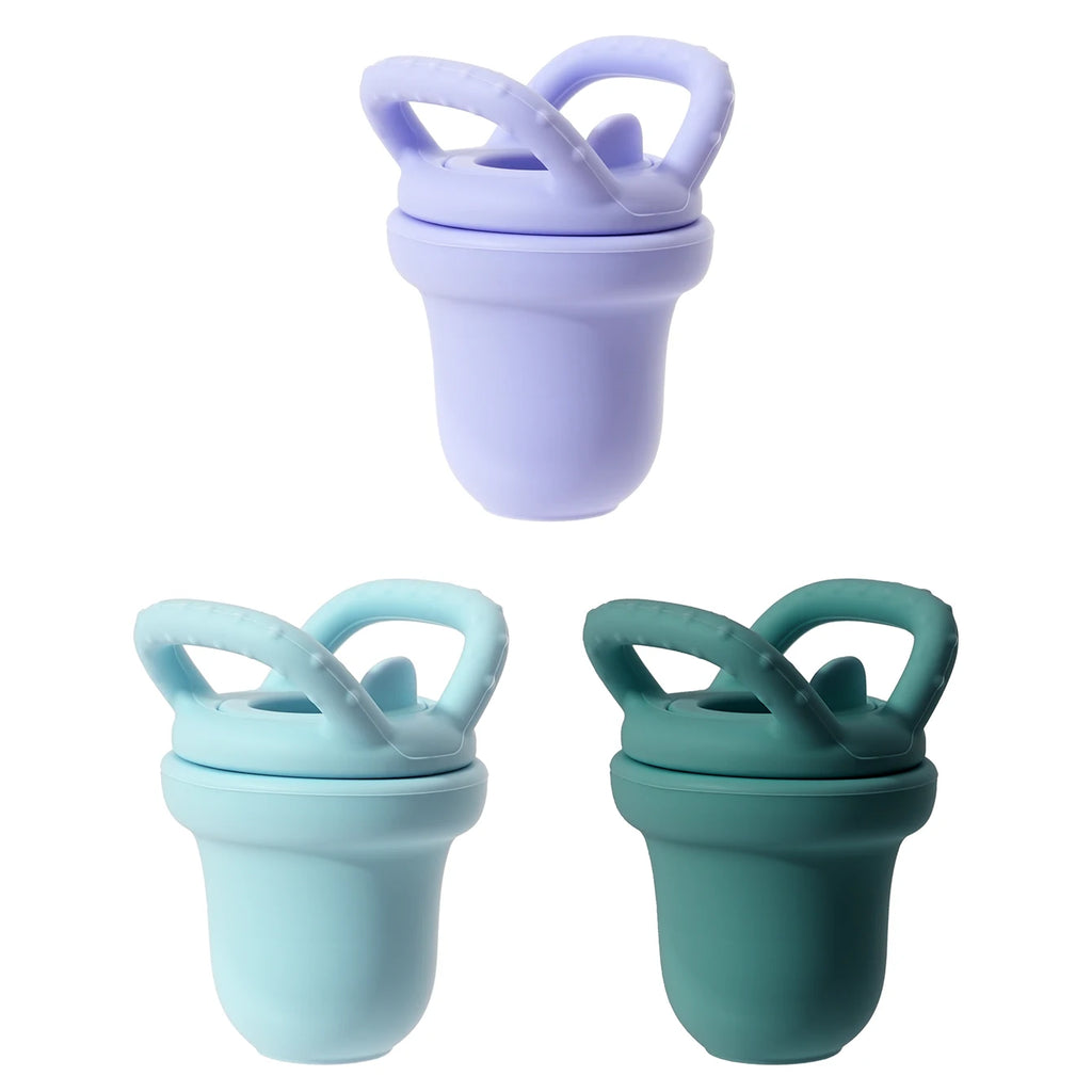Color Kids 1PCS Silicone Baby Feeding Spoon & Juice Extractor Toddler Pacifier Teether Toy Pure Color BPA-Free Baby Feeding