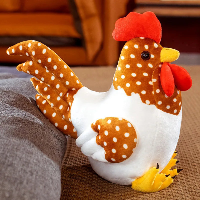 Nice 1pc Simulation Cock Plush Toys Stuffed Soft Chicken Dolls Animal Poultry Pillow Funny Home Cushion Decor Birthday Gift