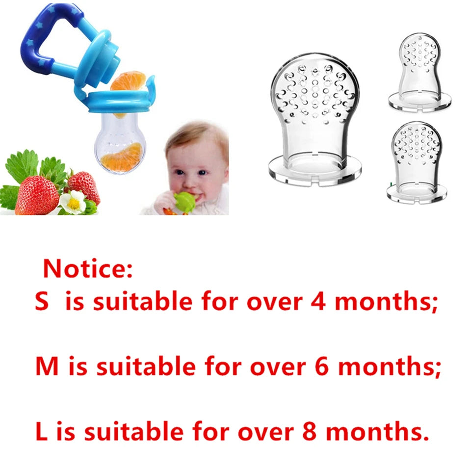 Baby Feeding Spoon Fruit Grinding Pacifier Complementary Bites Silicone Mesh Baby Feeding Tableware