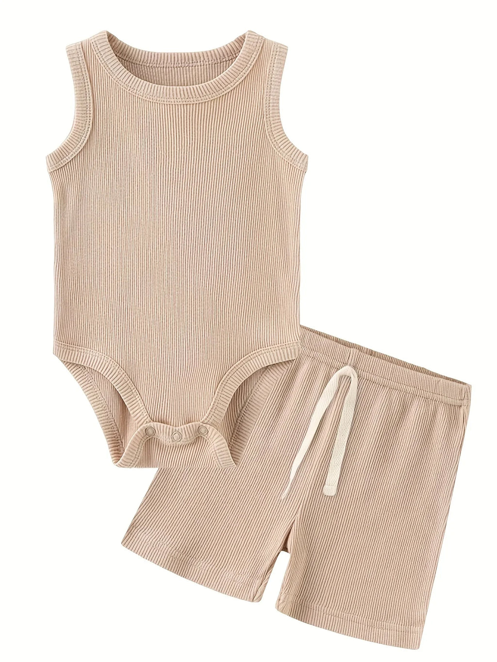 Kiddiezoom Summer Fashion Cartoon Sleeveless Baby Boy Girl Bodysuits+Pants Soft Baby Boy Girl Clothes