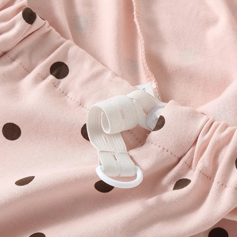 Cotton Maternity Woman 2025 Spring Summer 3 Pieces Lactation Pajamas Pregnancy Sleepwear Pregnant Clothes Feeding Nightie