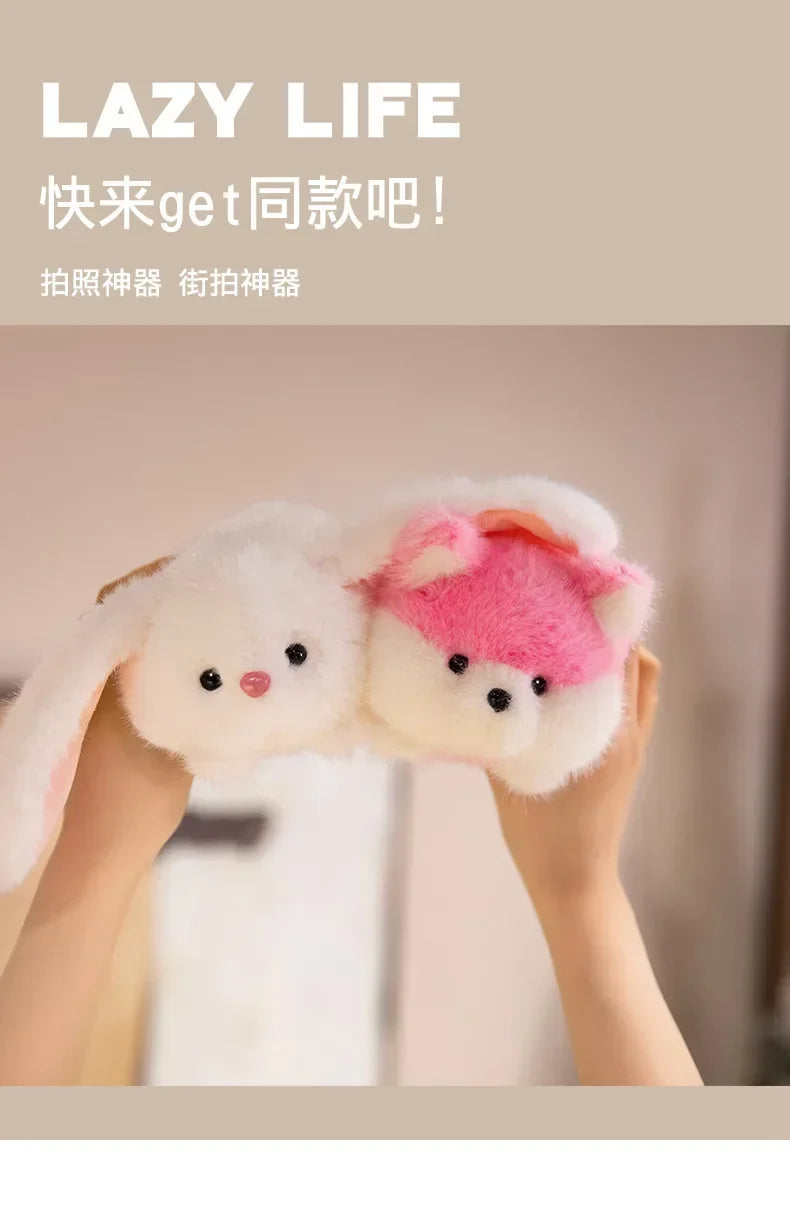 Cute Stuffed Plush Toys Lying Red Panda Fox Sloth Cat Soft Baby Plushie Gifts - Animal Themed Dolls for Children