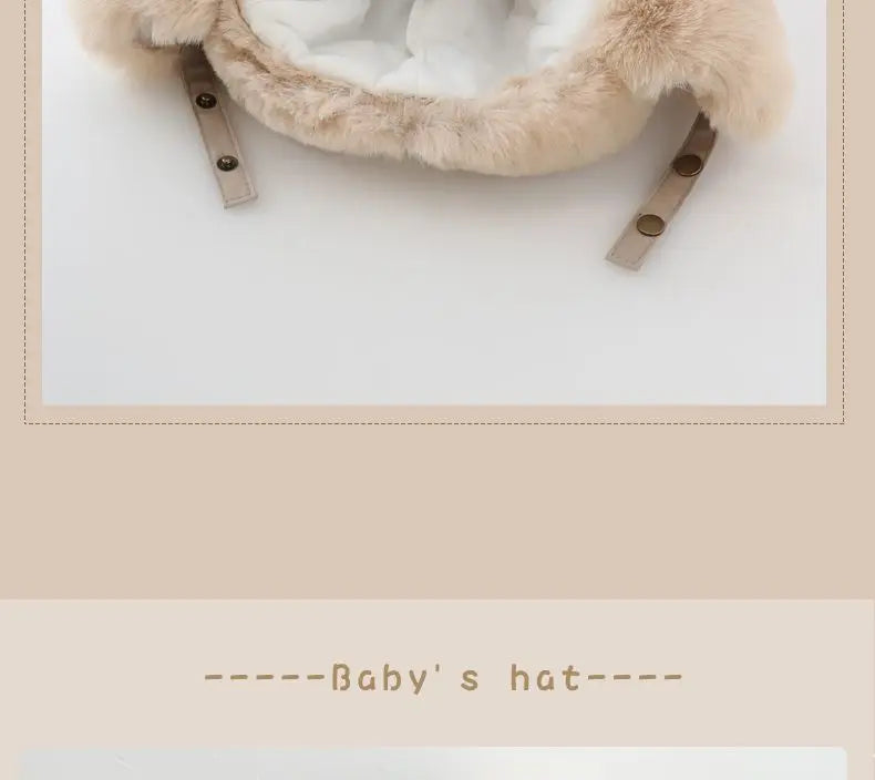 Baby Hat Autumn Winter Windproof Warm Hat Children's Ear Protection Pullover Hat Boys Girls Thickened Plush Lei Feng Hat